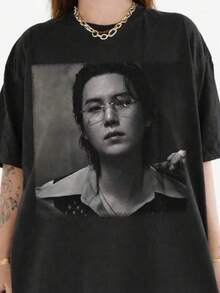 Sugad 2.0-shirt, Funny  Merch, Bangtan Arirang  . Camiseta informal de moda con estampado creativo para mujer, de manga corta y cuello redondo, para primavera y verano-Shirt Women Festive Celebration Shirt Party Wear Top - Negro - Ver 6