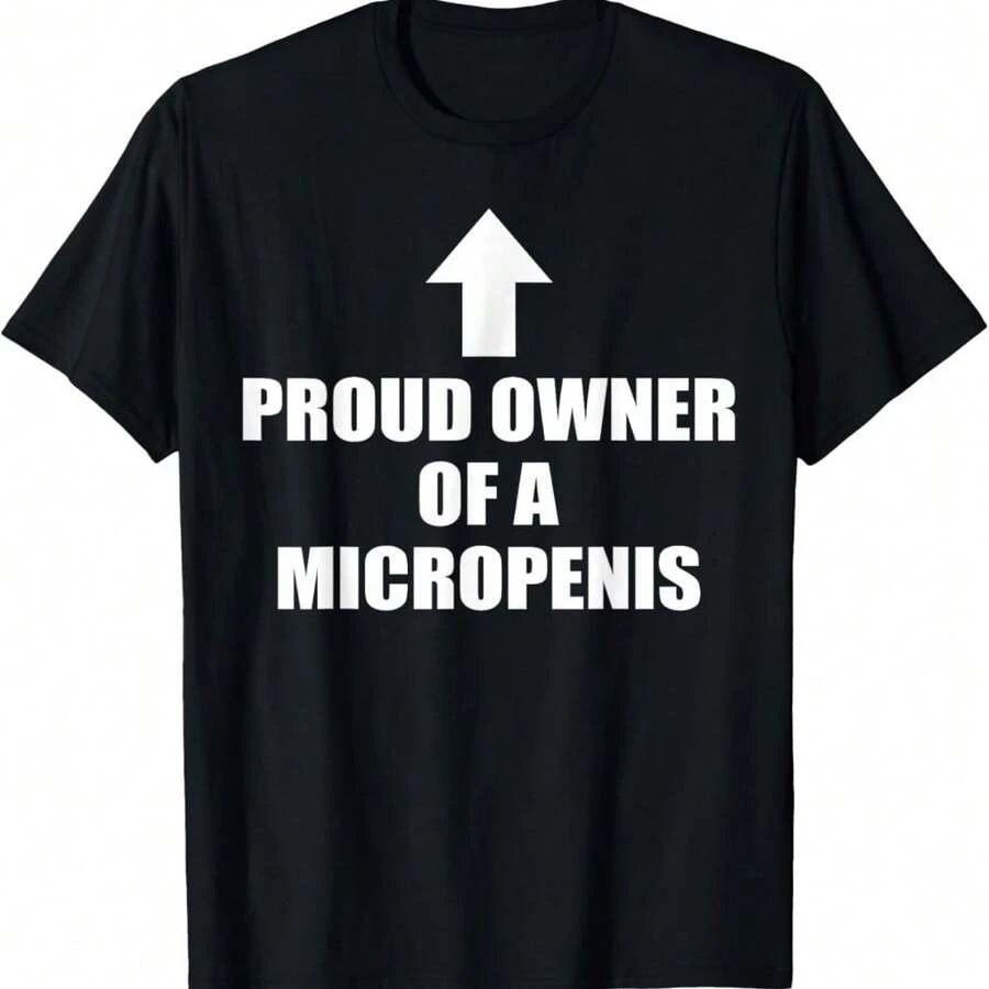 Jokes Rude Proud Owner Of A Micropenis Bachelor Party T-Shirt - 黑色 - 查看 1