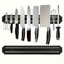 Magnetic Wall-Mounted Knife Holder, Made Of Durable Plastic Material, No-Drill Kitchen Storage Tool, Suitable For Storing Knives And Scissors, Space-Saving, Aesthetic And Practical, Perfect For Home Kitchen, Restaurant And Commercial Kitchen Use - Multicolor - View 2
