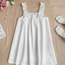 Vacation Style Simple Frill Strap Solid Color Collared A-Line Mini Dress, Summer - Negro - Ver 3