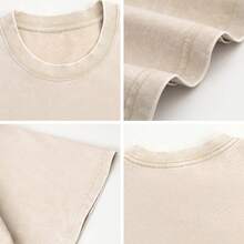 COCOC 2026 New Heavy-Duty Washed-Shirt, ('s  Part 8: Gospel Of) -- Short Sleeve Cotton Unisex Retro Wash Tee - Màu be - Xem 3