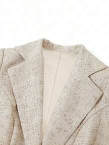 Conjunto de 2 piezas de chaqueta y pantalones elegantes para ir al trabajo para mujer - Albaricoque - Ver 11