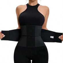 1pc Sports Women's Body Shaper Waist Wrap Trimmer Waist Support Leopard Print Abdominal Belt, Suitable For Fitness, Running, And Yoga Wear - Đỏ - Xem 6