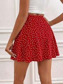 FGJJLL Frenchy Casual Minimalista Retro Elegante Versátil para el Trabajo Cálido y Bonito con Estampado de Lunares Rojos, Traje de Playa, Traje de Vacaciones, Traje de Verano para Mujer, para Usar con Leggings, Falda, Pantalones Cortos de Mujer - Negro - Ver 7