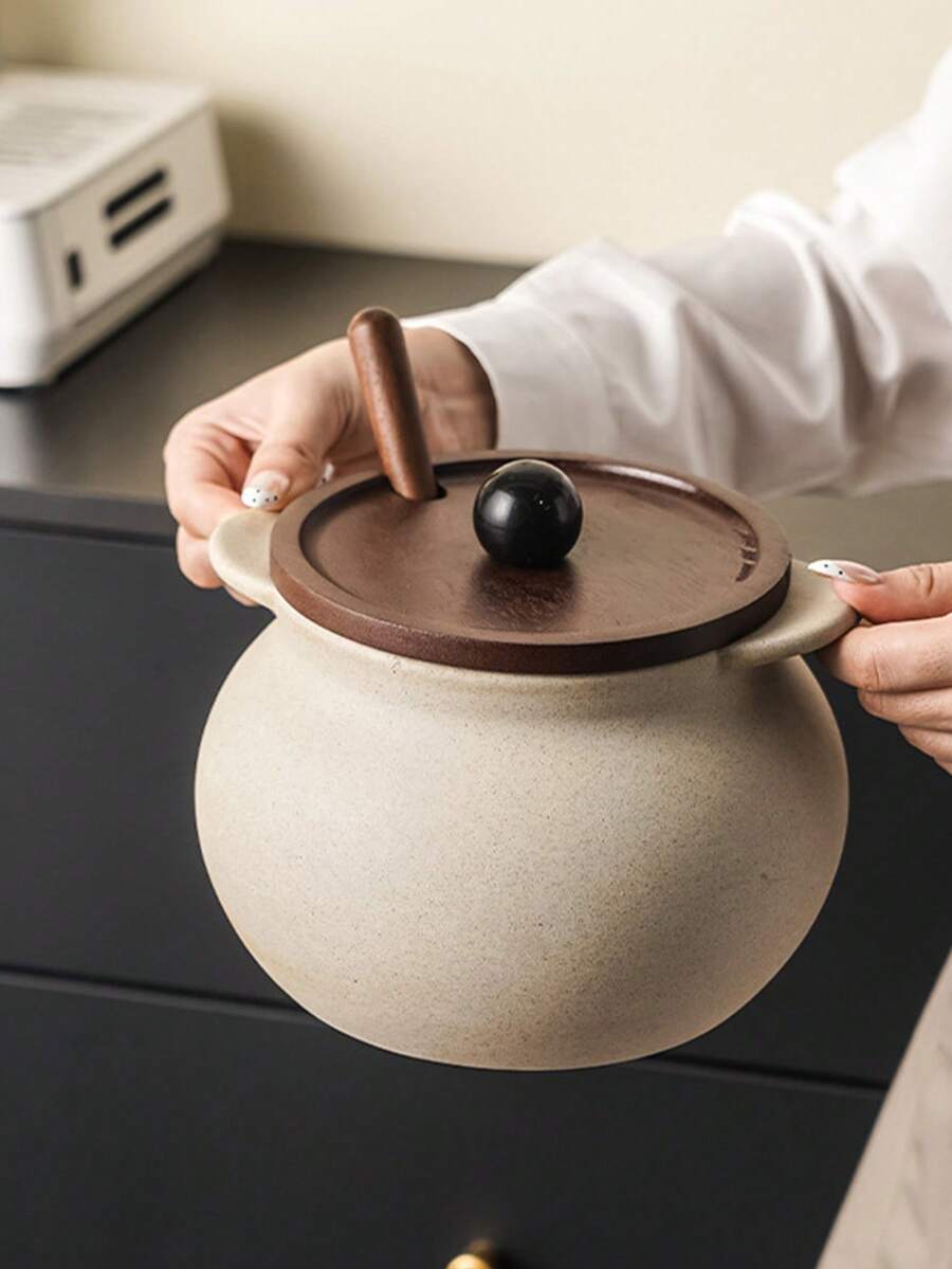 WGROOM 2件套(1个罐子+1个勺子)陶瓷家用餐厅客厅厨房储物罐,调料罐,食品储物罐,糖罐,奶罐,调味罐,盐罐,胡椒罐,味精罐,厨房用品,厨房配件,厨房保鲜调味罐,密封罐,适用于盐、糖、香精、辣椒粉等,适用于户外、婚礼、派对、送礼、生日等场合 - 查看 1