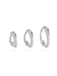 1 pièce Anneau de nez classique en argent sterling 925 avec zircone cubique carrée multi-tailles (6mm/8mm/10mm) Anneau de nez segmenté en argent pur hypoallergénique Anneau sans soudure Anneau rond petit Boucle d'oreille Convient pour le port quotidien des femmes, les rendez-vous, les vacances, les mariages, les fêtes, les cadeaux de vacances - Argent - Voir 8