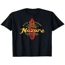 Men's Vintage T-Shirt, Ideal For Surfing, 100% Regular Fit, Short Sleeve With Graphic Print Of Surfboard And Waves, Black Casual Beachwear, Machine Washable, Retro Style Shirt, Fabric - 黑色 - 查看 2