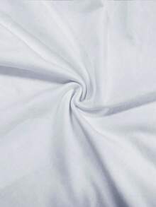 de manga corta y ajuste slim para mujer, de unicolor con media tapeta abotonada para el verano - Blanco - Ver 4