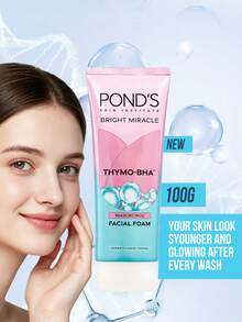 Pond's 溫和弱酸性控油泡沫洗面乳，含菸鹼醯胺微泡濃密泡沫，溫和控油、清潔毛孔、維持油水分平衡、提亮肌膚，適合敏感肌，清爽不緊繃 - 溫和酸性控油 - 查看 5