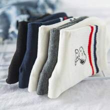 SNOOPY 1/3/5/10双装史努比情侣运动袜，男士商务袜，女士休闲袜，可爱卡通图案，时尚百搭，柔软舒适 - 彩色 - 查看 6