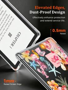 1 chiếc ốp bảo vệ Kindle trong suốt họa tiết hoa Hawaii mùa hè, chống rơi vỡ, bao phủ toàn diện, vỏ silicon mềm, tương thích với Kindle Paperwhite thế hệ thứ 11 năm 2021/Kindle Paperwhite thế hệ thứ 12 năm 2024/Kindle (thế hệ thứ 11 - ra mắt năm 2024), màu Clara/đen trắng. - Nhiều màu - Xem 7