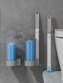 High-Efficiency Cleaning Sponge, Suitable For Disposable Toilet Brush And Brush Head. This Product Comes In Yellow, Blue, And Purple Options, Suitable For Deep Cleaning And Daily Bathroom Maintenance. This Set Includes A Refill Pack Of Toilet Cleaner, Disposable Toilet Brush Heads, And A Cleaning Sponge That Can Be Used To Clean The Bathtub, Floor, Drains, And Toilet. No-Touch Toilet Brush, Durable Material, And Highly Efficient. - Multicolor - View 7