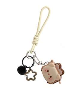 Móc khóa hình gấu trúc máy làm bánh mì dễ thương, đồ trang trí giảm căng thẳng hình bánh mì nướng, mặt dây chuyền balo hàng ngày, quà tặng nhỏ. - cả nam và nữ - Xem 11