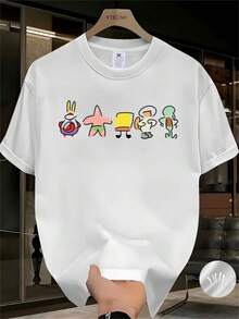 [New Arrival 2026] Men's T-Shirt - Simple, Casual, Fashionable, Street-Hop Style, Comfortable, Sporty - New Arrival 2026 - Breathable, Cool, Sweat-Absorbent, Quick-Drying, Short Sleeve For Summer Outfits - 黑色 - 查看 5