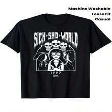 1 Camiseta de Aplicación de la Serie de TV MTV Daria - Gráfico de Personajes Icónicos, Corte Holgado en Algodón, Ropa Casual para Todas las Estaciones (Lavable a Máquina) - Tallas para Adultos, Regalo - Negro - Ver 2