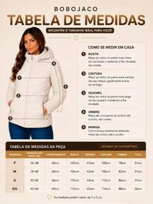 Women's Slim Fit Puffer Jacket With Removable Hood, Waterproof Winter Coat - 杏色 - 查看 3
