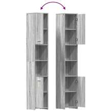 Mueble de baño vidaXL, gris Sonoma, 30x30x183,5 cm, madera de ingeniería. - Multicolor - Ver 9