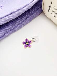 Purple Floral Dust Plug, Charging Port Stopper, Data Port Blocker For Lightning/Type-C/Android Phones, Wireless Earphones Dust Proof Plug - Multicolor - View 29