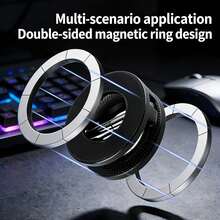 1pc Dual-Sided Magnetic Rotatable Foldable Phone Holder, 360 Degree Rotation, Strong Magnet, Suitable For All Smartphones, Can Be Used On Desk, Car, Wall And Gym, Car Phone Holder, Vanmass Car Phone Mount - Multicolor - View 3