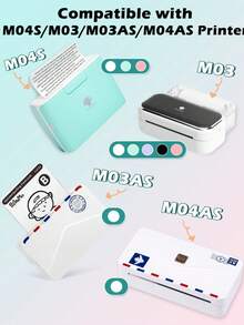 Giấy in nhiệt không keo 77mm cho máy in Phomemo M03 M04S, [5/10] Cuộn giấy ảnh trắng tương thích với máy in Peripage A9 A40, bảo quản được 10 năm - Xem 6