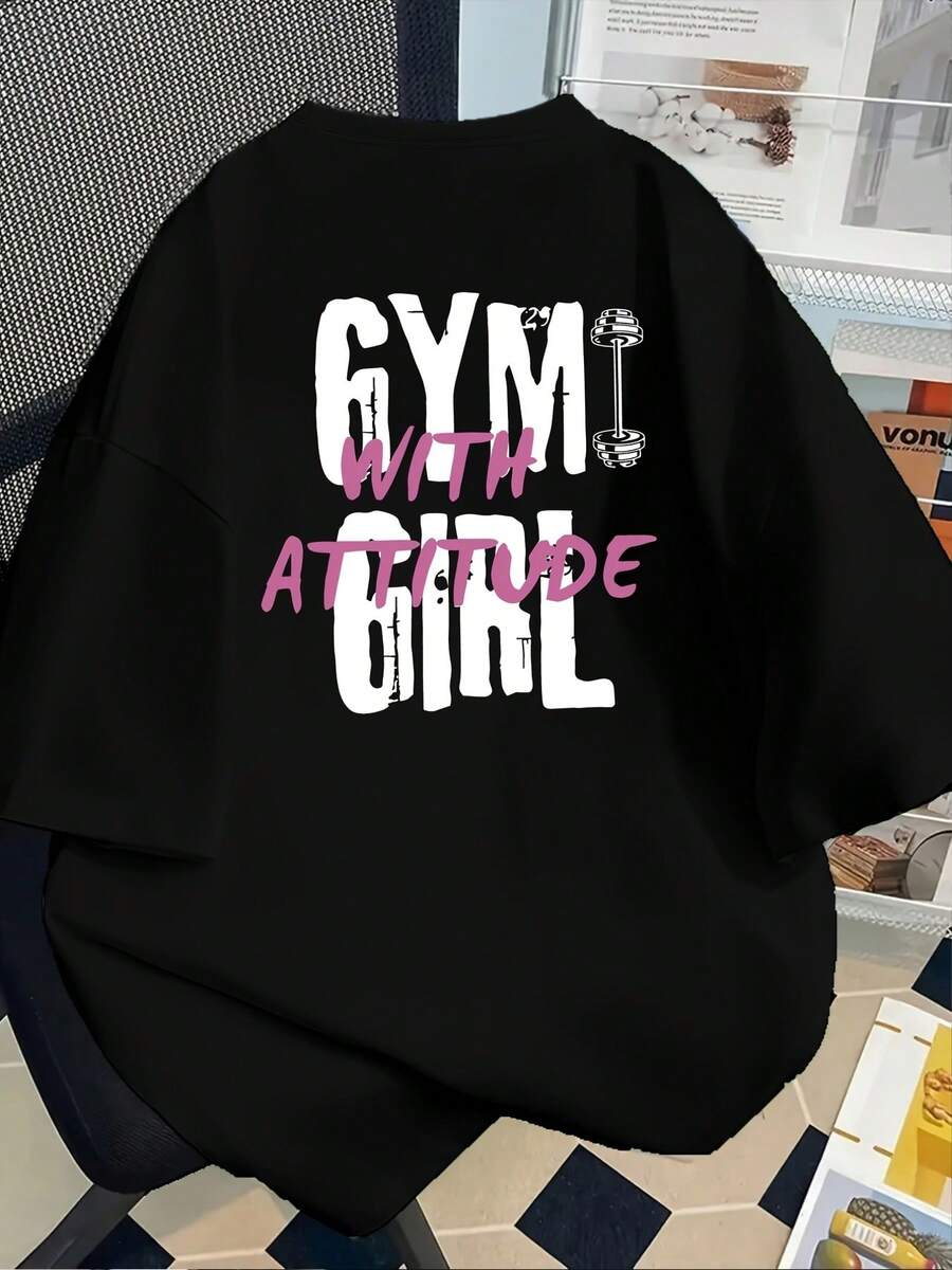 Camiseta de mujer para primavera y verano - Negro - Ver 1