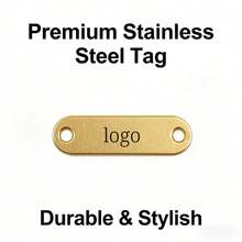 1/5/13pcs Customized Stainless Steel Blank Tag Plate, Sewing Craft Punched Nameplate For Metalware, Garment Sewing Label Accessories, Engraved - Multicolor - View 14