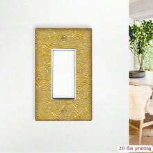1pc Luxury Gold Patterned Cloud Switch Plate Cover, Wall Decor Outlet Protector, Suitable For Multiple Scenarios, Cozy Home Decor Accessory - Multicolor - View 4