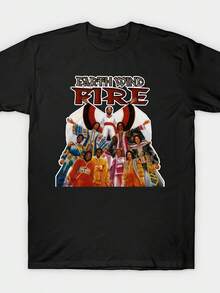 Una camiseta de color sólido con el tema "Viento y Fuego" de "Earth Defense War", diseñada para ropa casual de calle, hip-hop, deportes, salidas a la playa, pesca y golf.Independientemente del género, es una excelente opción para un regalo.Camisa de mujer, precio más alto, camisa de mujer - Negro - Ver 6