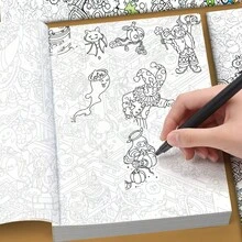 这款涂鸦笔记本包含精美的设计供您素描和涂色,旨在为您提供一个发挥创造力的出口,无论您是艺术爱好者还是只是想寻找一种放松身心的方式。 - 多色 - 查看 6