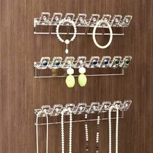 3 Pieces8-Hole Wall-Mounted Jewelry Organizer, With Necklace, Bracelet, And Earring Hooks - Tangle-Free Display Stand, Jewelry Tower - Multicolor - View 5