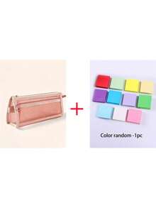 Ins-Style Large-Capacity Pencil Case Stationery Pouch, Multi-Layer Compartment Storage, High-Aesthetic Pencil And Stationery Organizer For Boys And Girls, Available In Multiple Colors, Essential For Back-To-School, Hand-Held Pencil Pouch,Multi-Layer Pencil Case, Multi-Functional Large Capacity, Zipper Closure, Independent Compartments, Convenient Storage Mesh Design, Multi-Color Optional Storage Bag, Your Ideal Office Desktop Organization Helper - One Size Fits All - View 14