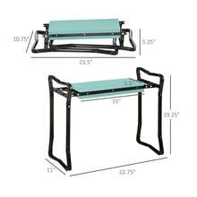 Green Garden Kneeler And Seat- Padded, Foldable Stool With Gardening Knee Pads For Comfortable Planting - B - View 2