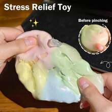Soft Gel Rainbow Crispy Wax Cracking Squish Device Crackable Textures Moldable Crunchy Stress Reliever Slow Rebound Sensory Squeeze Tool Party Essential For Anxiety Relief And Focus Party Gift Desk Decor - 豐富多彩的 - 查看 1
