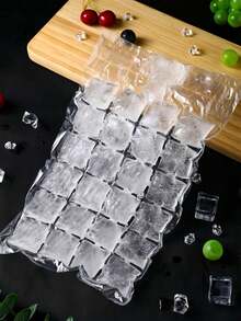 1个33格蓝色冰格模具，带盖，适用于制作鸡尾酒、冰球等饮品的冰块。 - 彩色 - 查看 12