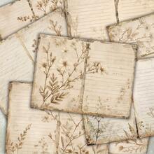 36 Sheets A5 Vintage Botanical Letter Background Scrapbooking Paper, Suitable For Bullet Journals, Collages, Cards, Scrapbooks And Crafts - Rectangle - View 5