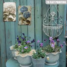 2D flach, 8 Stück Blumen-Metallschilder, Vintage-Gartenschild, Garten-Blechschild, Wandhängende Plakette, Wanddekoration für Haus, Garten, Gewächshaus, Wohnzimmer, Schlafzimmer, Hof, Terrasse, Veranda, Außendekoration 20,32x30,48 cm, 2D flach - 1 - Übersicht 5