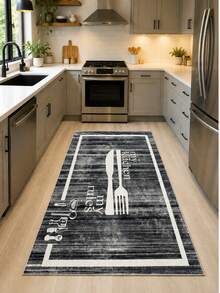 Chilai Home Kitchen Rug, Washable Runner Rug, Kitchen Decor Rug, Non slip Carpet, Made in Turkiye 80x200 cm, 80x300 cm,100x200 cm, 120x180 cm - 深灰色 - 查看 1