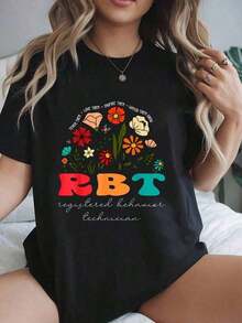 Tops de verano, Retro Rbt Applied Behavior Analysis Wildflowers Aba Therapy T-Analysis Wildflowers-Wildflowers Aba Therapy T-Shirt Camiseta de manga corta con cuello redondo para mujer Camisetas gráficas de moda Camiseta para mujer - Camiseta informal de manga corta con cuello redondo de gran tamaño, tela suave y transpirable para vacaciones Fiestas y regalosAdecuado para primavera, verano y otoño. - Negro - Ver 7