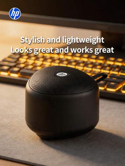  Altavoz Bluetooth portátil HP, conexión Bluetooth V6.0 rápida, puerto de carga Tipo-C, resistente al agua IPX7, batería de 15 horas de duración, sonido estéreo HiFi, mini altavoz inalámbrico, emparejamiento TWS, audio para exteriores, viajes y hogar (disponible en negro, rojo, blanco)