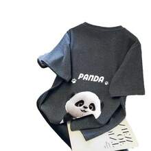 Camiseta con estampado de camisa casual para mujer, manga corta y cuello redondo, moda urbana local de primavera/verano camiseta unisex. FDTW - Blanco - Ver 6