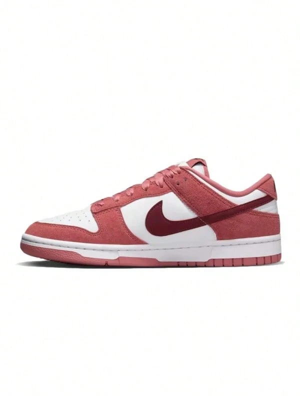 Nike Giày thể thao nữ cổ thấp đa năng DUNK Classic Retro Casual - Trắng/Đỏ - Xem 1