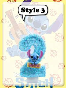 Disney 迪士尼《星际宝贝》渐变闪光数字生日蜡烛，每支闪亮的蜡烛顶端都饰有可爱的3D史迪奇玩偶，颜色由闪亮的蓝色渐变为柔和的粉色。这款蜡烛包含0-9所有数字，防滴漏、燃烧时间长，是主题生日蛋糕的完美之选，为您的庆祝活动增添神奇而怀旧的氛围。 - 多款 - 查看 15