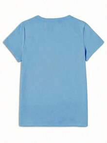 Free Shipping, Local Delivery In Mexico, Delivery In 4 Days. Women's Graphic T-Shirt, Short Sleeve, Crew Neck, Basic, Comfortable, Cool, Lightweight, Modern, Youthful, Feminine, Floral Print, Lily, Leaves, 3D. - 藍霧 - 查看 3