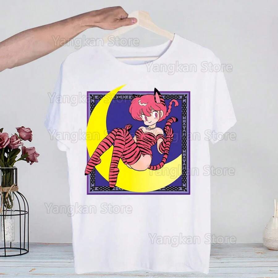 Camisetas Ranma 12 HarA1Juku Verano M1enWoM1en Hip Hop Divertidas Ranma 1⁄2 camiseta de manga corta T1EE Top 220G de algodón puro para hombre y mujer, tejido grueso, resistente a las arrugas y que no se deforma fácilmente. Estilo sencillo y versátil, ligero y transpirable, perfecto para ir al trabajo, viajar, acampar, ir de compras y el tiempo libre diario. - Blanco - Ver 1