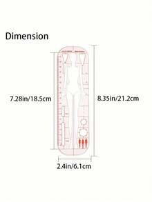 Men & Women Body Measurement Template Ruler - Height & Weight Proportion Scale - Fitness Training - Skill Competition Edition (Daily Use) - Multicolor - View 9