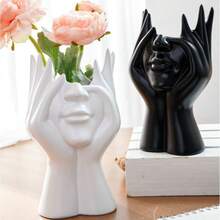 Multi-Functional Human Body Shaped Storage Tube, Desktop Makeup Brush Holder, Office Desk Pen Organizer - White - View 1