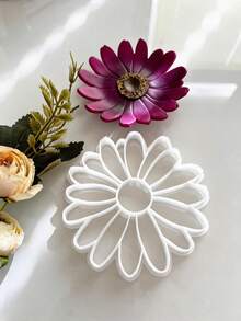 Flower Tray Clay Cutter, Polymer Clay Mold For Decorative Small Dishes, Perfect For Rustic, Bohemian And Natural Style Home Decor, Ideal For Spring And Handmade DIY Projects - White - View 8