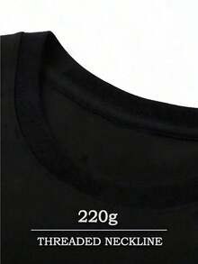 HIGH Street Con Dios Todas Las Cosas Son Posibles, Camiseta de Cuello Redondo con Estampado Gráfico de Cruz y Letras de Fe Cristiana, Cómoda y Suave (Algodón Grueso de 220g), para Hombre, Camiseta Casual de Manga Corta para Verano. - Negro - Ver 3