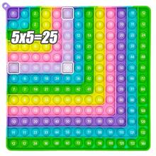 Juego de Mesa de Multiplicación 12x12 para Práctica de Matemáticas, Juguete Portátil Antiestrés con Burbujas Push-, Herramienta Educativa de Aprendizaje para Niños, Regalo - Verde 12x12 Z - Ver 8