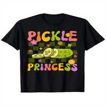 Camiseta exclusiva para el Día de la Independencia y el Día del Padre con estampado de princesa Kimchi divertida para amantes del kimchi - Top de manga corta negro con estampado de kimchi para mujer - Top de algodón suave y elástico, adecuado para amantes de las bolas de kimchi, uso casual diario y fiestas temáticas - Ajuste cómodo durante todo el a?o, estilo divertido, dise?o peculiar, producido por brightcorestudio. - Negro - Ver 1